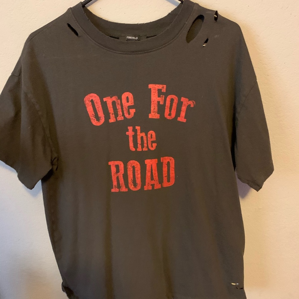 Oversized Distressed Graphic Tee